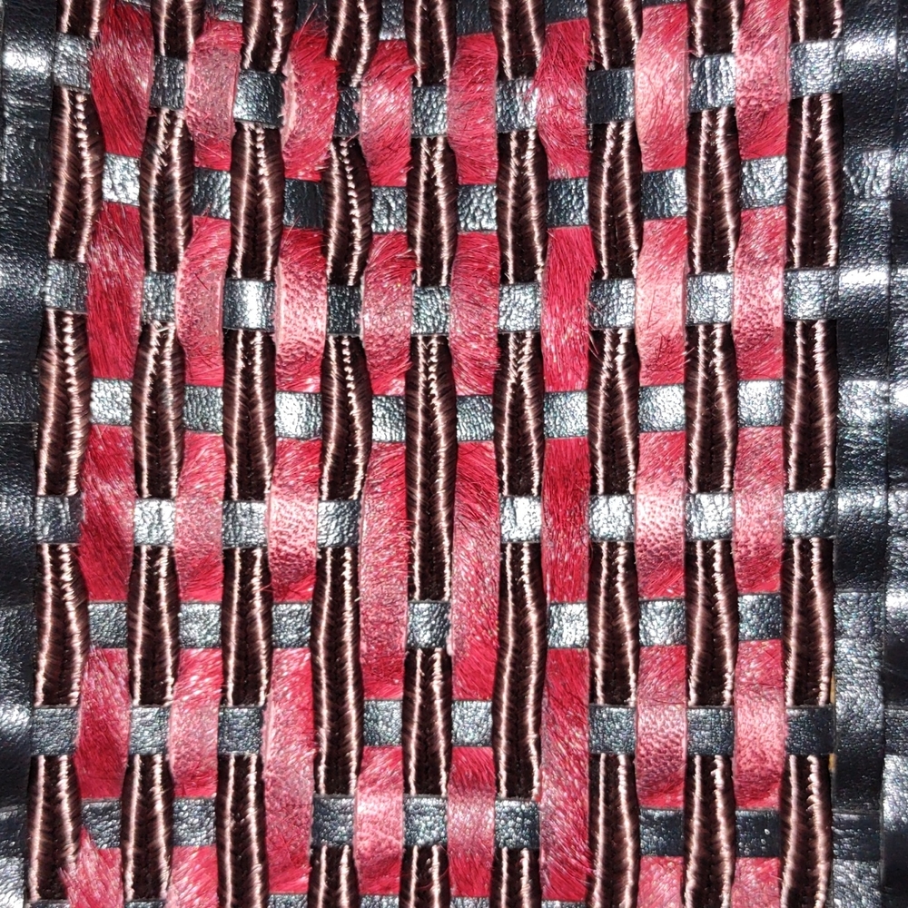Accents By Sharif Woven Leather Handbag - Picture 11 of 11